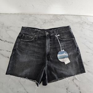 Ag Adriano Goldschmied The Mikkel High Rise Black Short 29 NWT